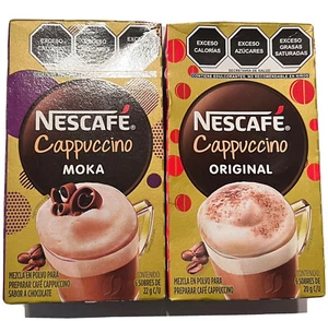 2X NESCAFE CAPPUCCINO MOKA/ORIGINAL 12 SOBRES MEXICAN COFFEE INSTANT CAPPUCCINO - Picture 1 of 1