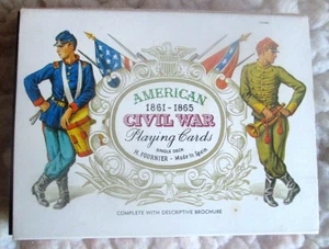 Vintage Deck American 1861 - 1865 Civil War Playing Cards H. Fournier Spain - Picture 1 of 4