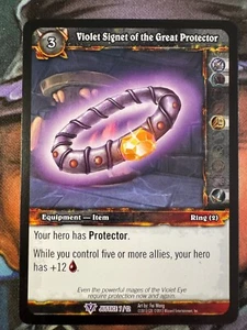 World of Warcraft TCG Promo Justicia 7/12 Violeta Sello del Gran Protector - Imagen 1 de 2