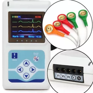 Dynamic 24 ore 3 derivazione ECG / EKG Holter Monitor Alalyzer Software CONTEC - Imagen 1 de 12