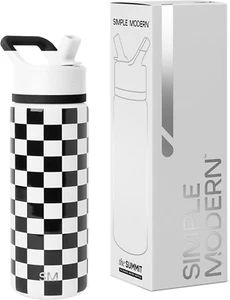 Kids Water Bottle with Straw Lid | Vacuum Insulated Stainless Steel Metal | Reus - Picture 1 of 3