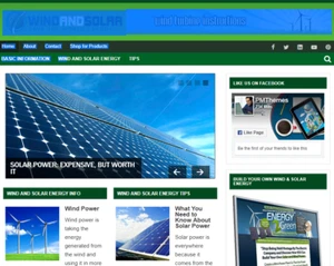 Wind And Solar Blog website Amazon /Clickbank Affiliate Income Free Hosting - Picture 1 of 1