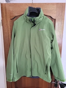 Berghaus Gore-Tex Mens Hooded Waterproof Jacket Size Xl Green Hiking Walking - Picture 1 of 13