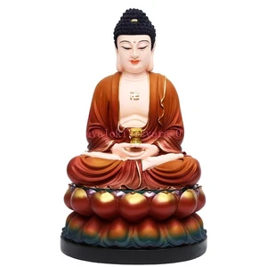 12 Inch Amitabha Buddha Resin Buddha Statue Household Office Decor Ornament - Picture 1 of 3