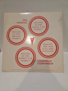Vintage 1981 Pontiac Competitive Comparison Showroom Diplay Laserdisc - Bild 1 von 5