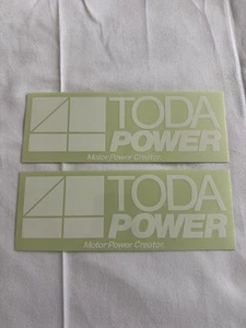 JDM TODA RACING POWER DIECUT STICKER Honda Acura Nissan Toyota 1 Pair GENUINE - Foto 1 di 3