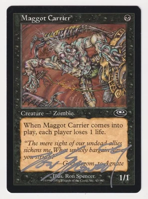 Silver Signed Maggot Carrier MP Planeshift Artist Ron Spencer 1998 MTG Magic EDH - Image 1 of 2