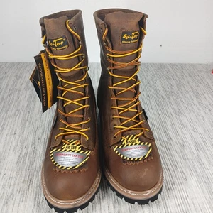 Ad Tech Herren Stiefel 10,5 W 8" Composite Toe Wasserdicht Braun Holzfäller Arbeitsstiefel - Bild 1 von 16