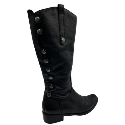 Botas de Montar Matisse Para Mujer 8 Sargent Cuero Negro Cremallera Botón Hechas en Brasil Góticas Foto 1 de 4