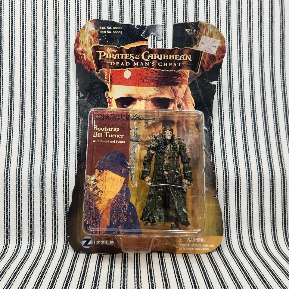 Zizzle 4" Pirates Caribbean Bootstrap Bill Turner Dead Man's Chest Now Zix01a