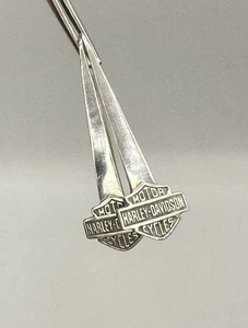 Authentic Harley-Davidson Logo Sterling Silver Bar  Shield Threader Earrings! - Picture 1 of 9
