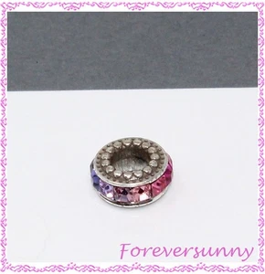 Espaciador de cuentas Brighton Spectrum cristal rosa púrpura tonos - Imagen 1 de 8