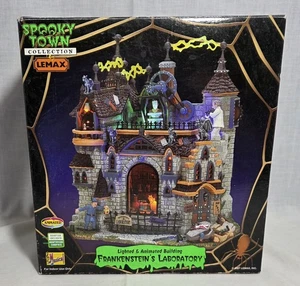 Lemax Spooky Town Frankenstein's Laboratory Works (Read Description) - Picture 1 of 24