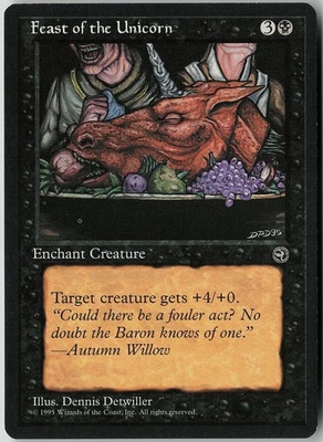 Feast of the Unicorn [Version 2] Common Homelands NM/LP MTG - Image 1 of 2