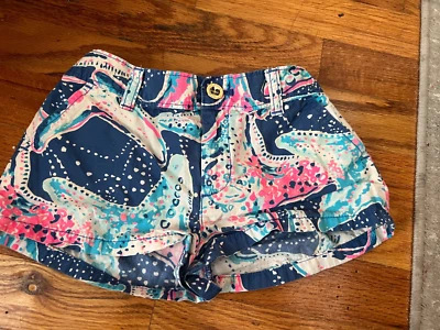 MINI CALLAHAN SHORT Lilly Pulitzer NIÑAS Indigo Star Struck BRILLO Talla 7 Foto 1 de 3