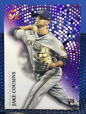 2022 Topps Pristine JAKE COUSINS Purple 52/99 Milwaukee Brewers Rookie RC - Image 1 of 2