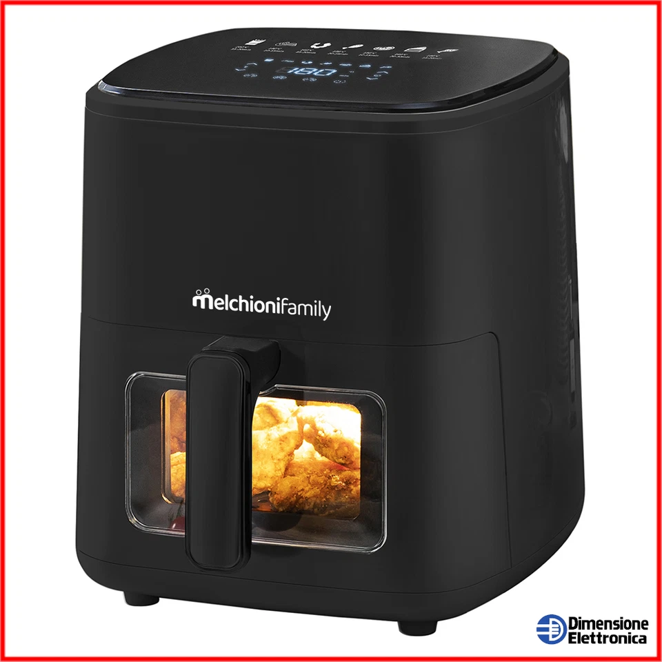 Melchioni Friggitrice ad aria (7in1) 1500W (5Lt) MARIANNA Black 118340045