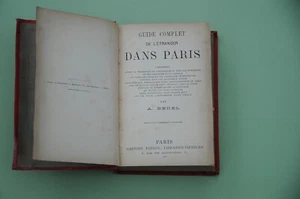 Paris Reiseführer A.Bedel kompletter Reiseführer aus dem Ausland in Paris 1889 Radierungen Pläne - Bild 1 von 11