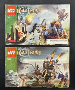 (2) LEGO Castle 7091 & 7092 Manual (Instructions Only) Knight Catapult Carriage - Picture 1 of 4