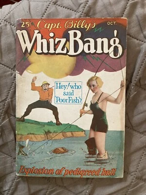 Sleaze gga Humor digest mag, Capt Billy’s Whiz Bang, 10/1928, VG Foto 1 de 4
