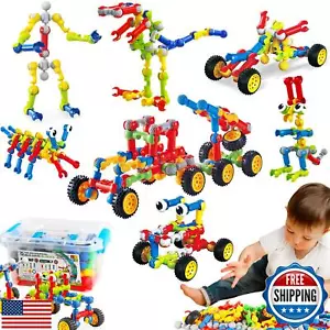 STEM Building Toys for 3 4 5 6 7 8 Year Old Boys Girls, 125 Pcs Stem Toys for - Picture 1 of 5