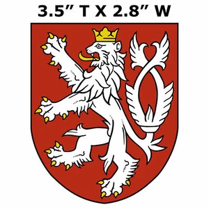 Calcomanía de escudo de armas medieval Kingdom of Bohemia coche camión ventana parachoques pegatina - Imagen 1 de 11