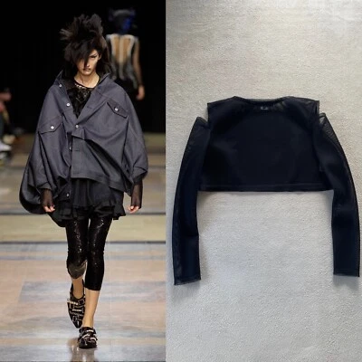 Junya Watanabe Comme des Garcons 黑色网眼袖上衣 AD2022 — 第 1/4 张图片