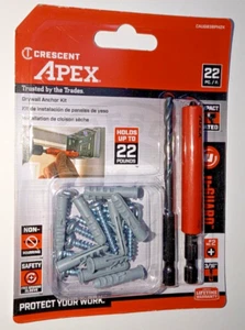Crescent Apex U-Guard 3.5" Drywall Anchors Impact Drill & Drive Bit Set Magnetic - Picture 1 of 2