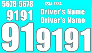 SCCA Package with Weight / Class Numbers 2 Color Custom Race Car Numbers Package - Picture 1 of 2