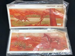 Lot Craftaid Leather Carving Design Templates Billfolds Wallets Horse Elk Texas - Picture 1 of 4