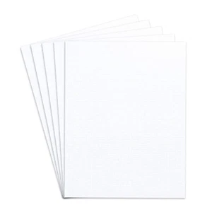 Papel especial texturizado de lino, 8,5 x 11, unión de 24 libras (90 gmm), blanco, 50 hojas - Imagen 1 de 5