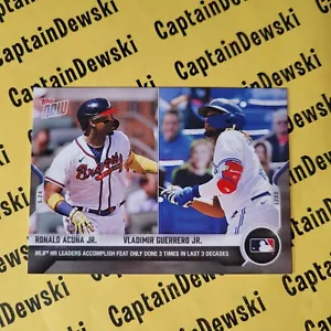 Ronald Acuña y Vladimir Guerrero JR 2021 Topps Now #267 Complish Feat PR2837 - Imagen 1 de 2