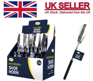 UK NEW EXTENDABLE SHOE HORN LONG STRONG REMOVER MOBILITY TELESCOPIC AID Flexible - Picture 1 of 3