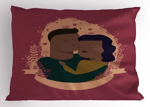 African American Pillow Sham Romantic Family Printed Pillowcase 26 x 20 Inches - Picture 1 of 2