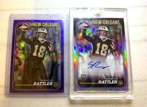 2024 Spencer Rattler Rc Lot Prizm Topps Chrome Cosmic Finest Refractor Auto x104 - Picture 1 of 9