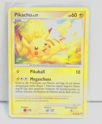 Pokemon Pikachu Lv.17 71/99 Common Arceus Deutsch Near Mint - Bild 1 von 2