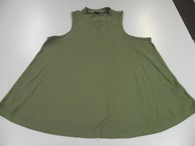 Jr's High Neck Olive Tank Top Size 1X - Image 1 of 4