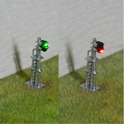 4 x N scale model train railroad block signal LED made 2 aspects light #160S2LS - Image 1 of 4