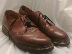 Dr Martens Men’s Brown Leather Lace Up Oxfords UK 11 US 12 Shoes TG14612 - Picture 1 of 12