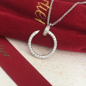 Auténtico collar Cartier para mujer en oro blanco de 18 quilates con diamantes - Imagen 1 de 5