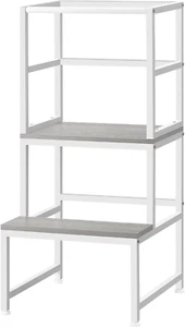 Toddler Kitchen Stool Helper, Toddler Standing Tower with Safety Rail, Kids Kitc - Picture 1 of 8