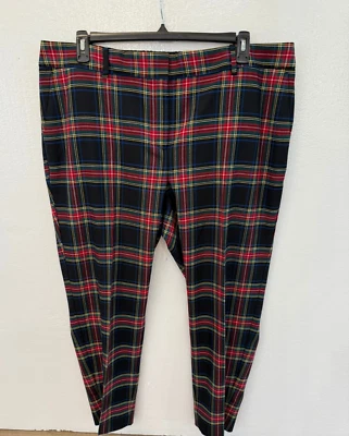 Talbots NWT Size 18W High Waist Hampshire Ankle Wool Blend Pants Plaid $179 MSRP - Image 1 of 4