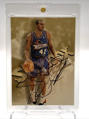 Jerry Stackhouse 1998 Skybox Autographics ON CARD AUTO - Image 1 of 2