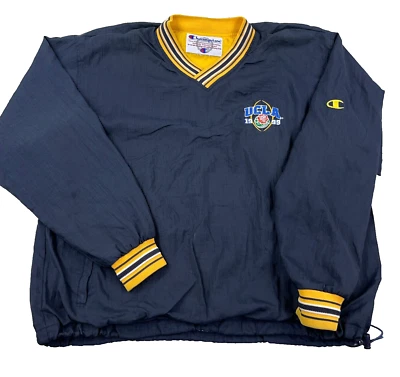 Chaqueta De Colección UCLA Bruins Hombres XL Azul Pullover Años 90 Rose Bowl Champion Forrada Foto 1 de 4