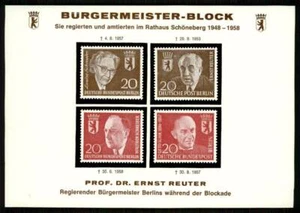 BERLINO BLOCCO COMMEMORATIVO 1968 BLOCCO SINDACO PONTE AEREO AIRLIFT 'm3582 - Foto 1 di 2