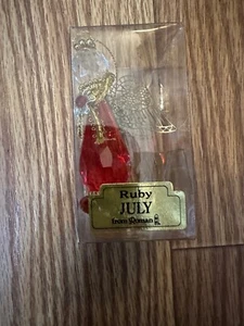 ROMAN INC CRYSTAL AND METAL RUBY RED COLORED ANGEL CHRISTMAS ORNAMENT - Picture 1 of 2