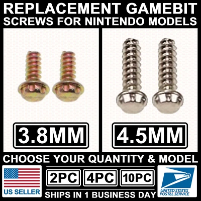 Tornillo de broca de seguridad de 3,8 mm/4,5 mm para Nintendo Game Boy/Color/Avance/NES/SNES/N64 Foto 1 de 3
