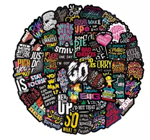 50pcs Motivational Inspirational Quotes Stickers Aesthetic Scrapbook Stationary - Picture 1 of 2