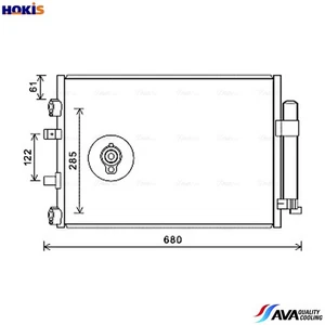 CONDENSER AIR CONDITIONING FDA5484D FOR FORD GRAND/C-MAX/Van T1DA/T1DB 1.6L - Picture 1 of 9