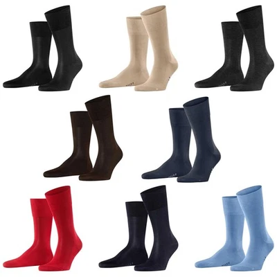 FALKE Calcetines Para Hombre - Tiago, Medias, Algodón, Logo, Largo, Sólido - Imagen 1 de 4